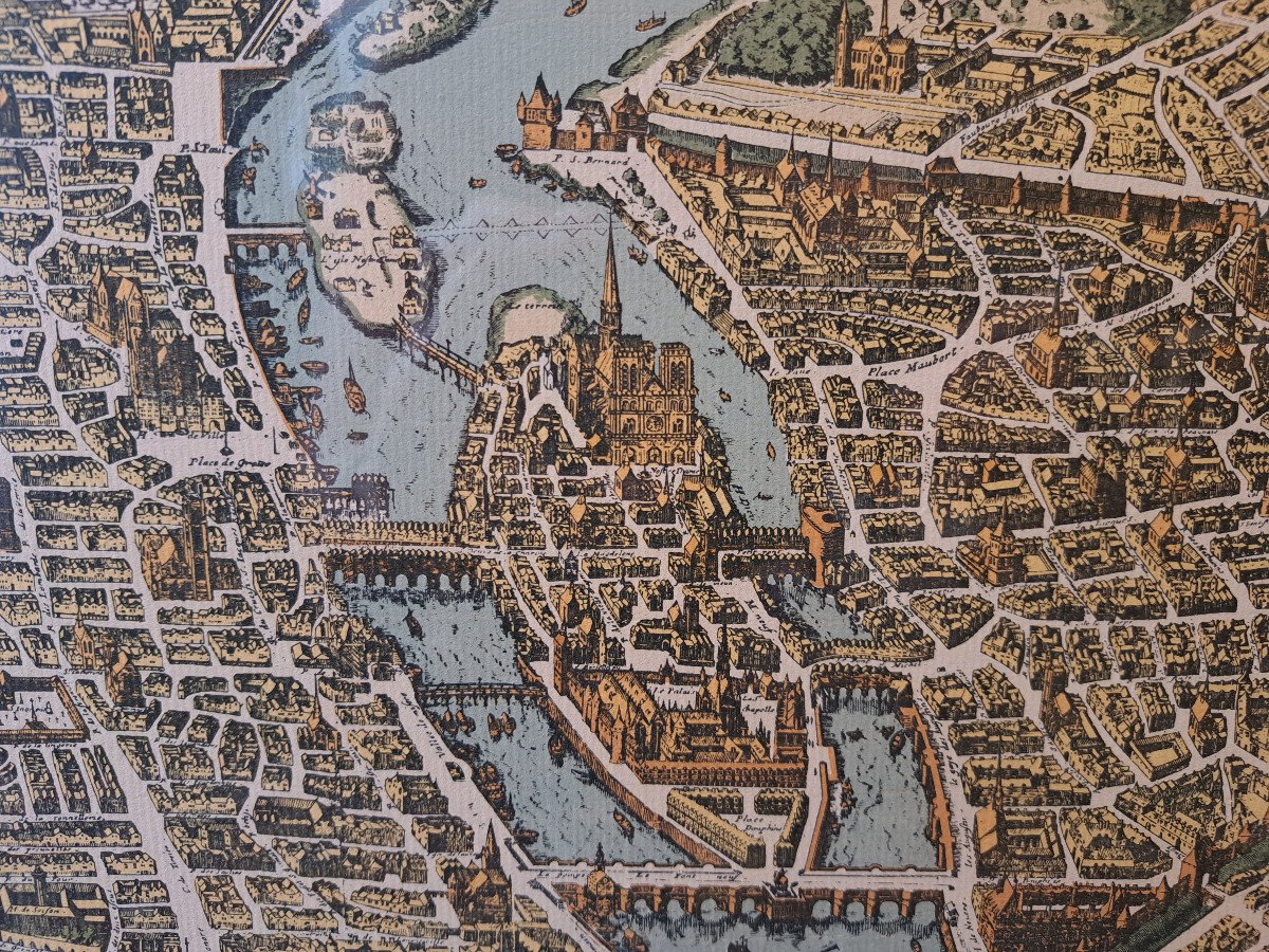 Paris En 1630 – Carte De La Ville De Paris D’après Melchior Tavernier-photo-2