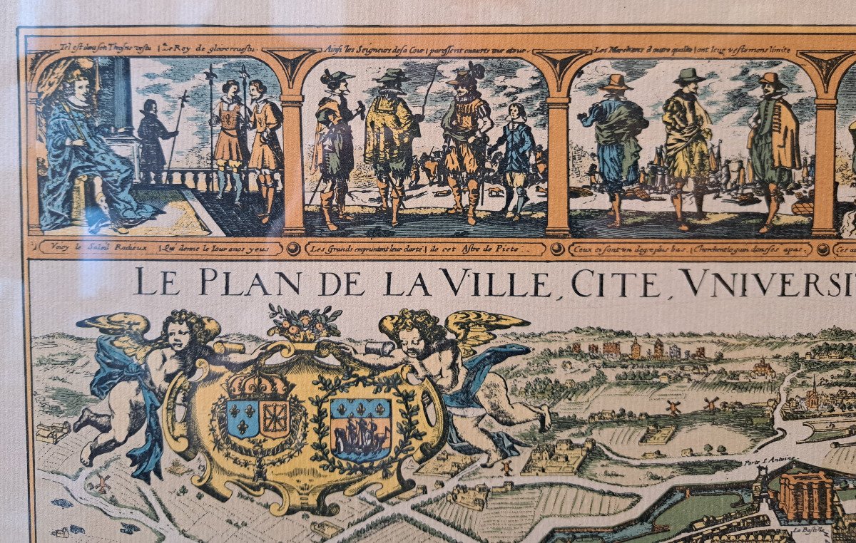 Paris En 1630 – Carte De La Ville De Paris D’après Melchior Tavernier-photo-3