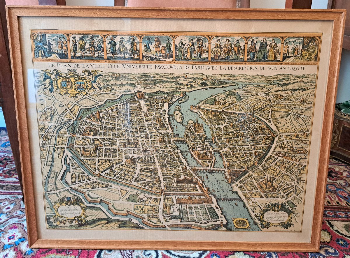 Paris En 1630 – Carte De La Ville De Paris D’après Melchior Tavernier-photo-5