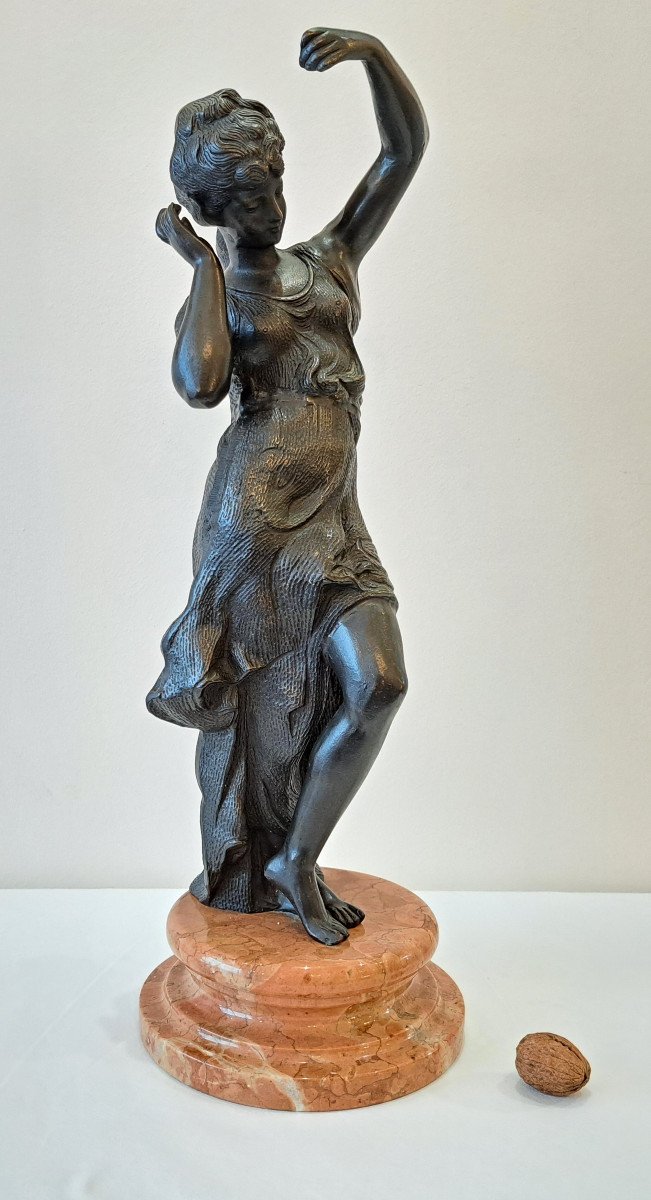 Grand bronze d'une Jeune Danseuse d'après H. Moreau 47 cm-photo-3