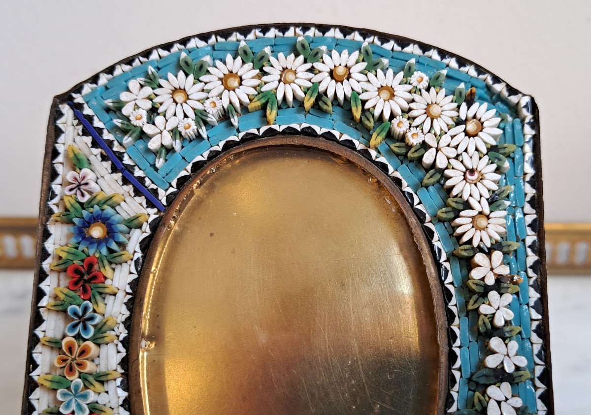 Photo Holder Frame In Micro Mosaic Italy Circa 1900-photo-4