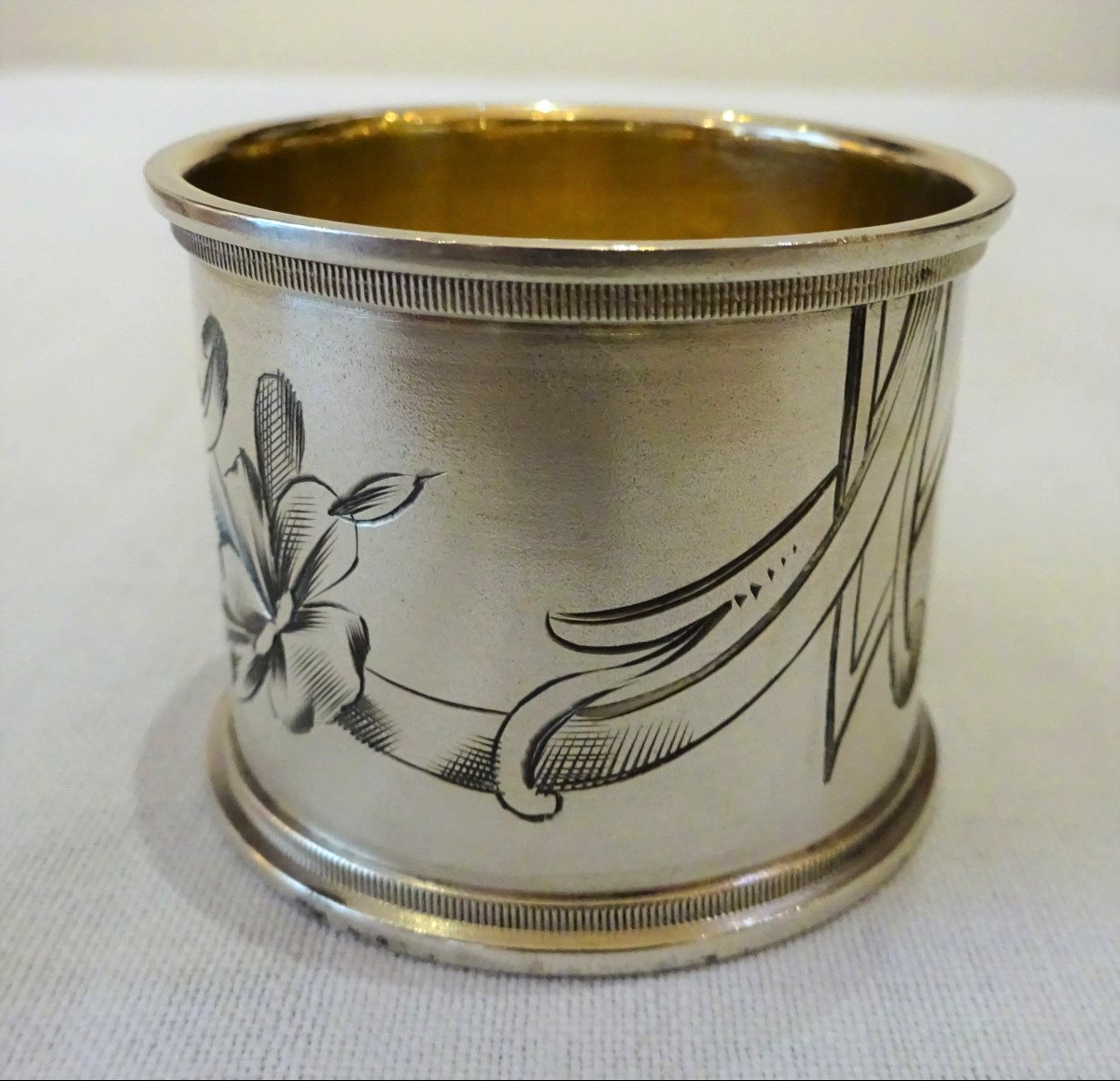 Russian Sterling Silver Napkin Ring Circa 1900-photo-2