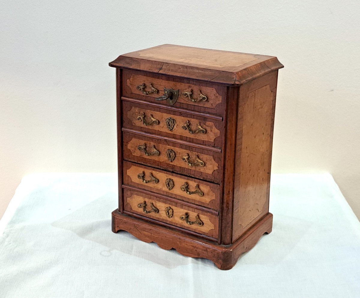 19th Century  Miniature Furniture Jewelry Box-photo-2