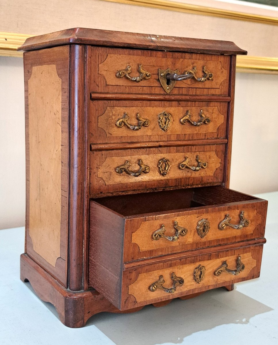 19th Century  Miniature Furniture Jewelry Box-photo-3