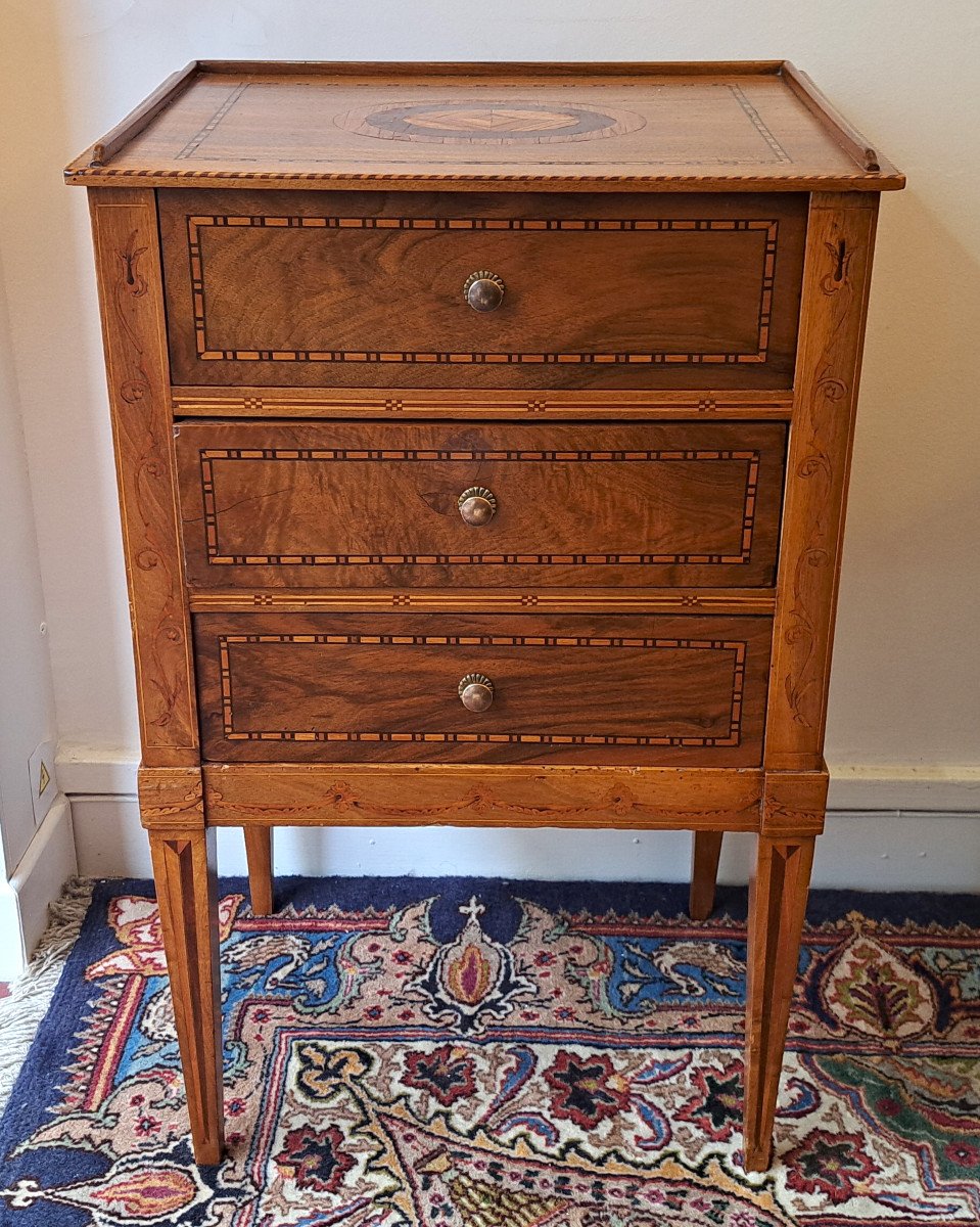 Table Chiffonnière Petite Commode D’entre-deux Italie XIXème