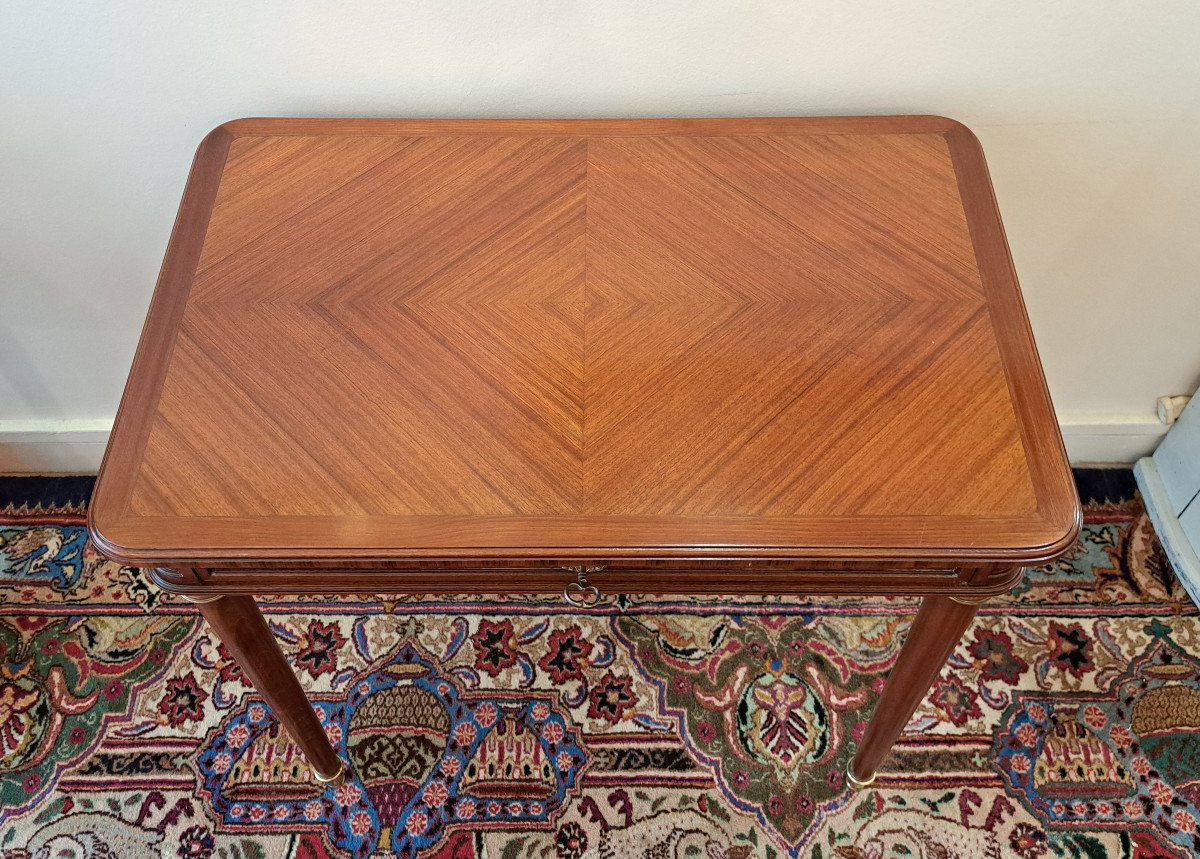 Louis XVI Style Mahogany Writing Desk Table-photo-2