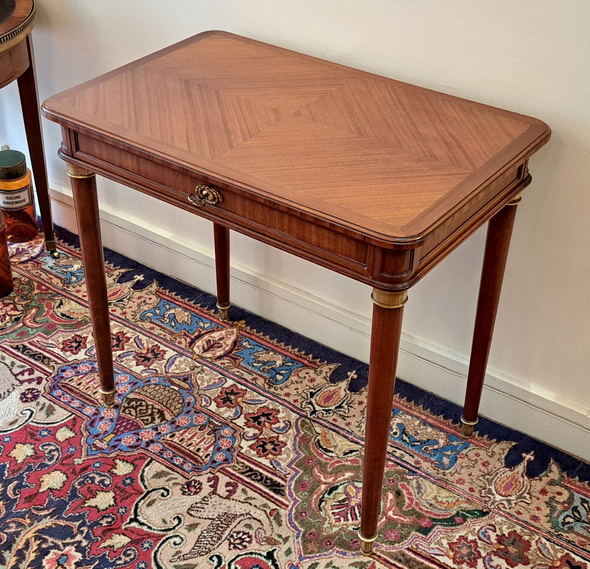 Louis XVI Style Mahogany Writing Desk Table