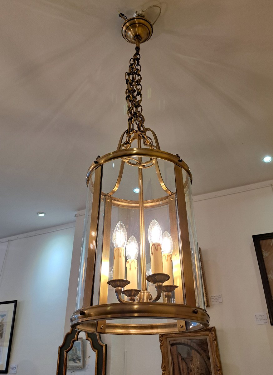 Directoire Style Hall Lantern With Its Large Chain – Diameter 30 Cm-photo-2