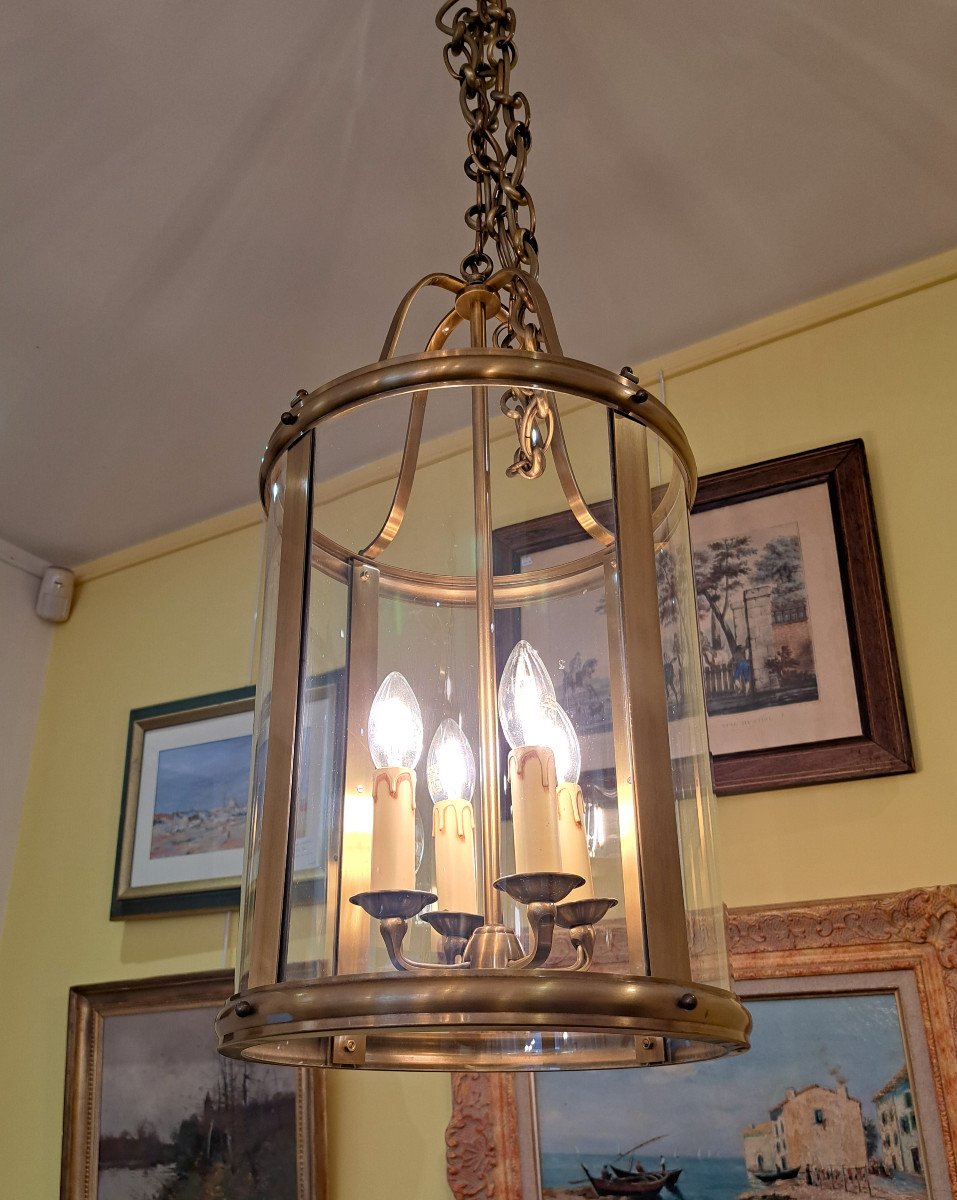 Directoire Style Hall Lantern With Its Large Chain – Diameter 30 Cm-photo-3