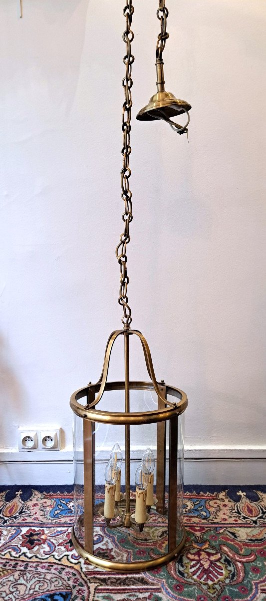 Directoire Style Hall Lantern With Its Large Chain – Diameter 30 Cm-photo-5