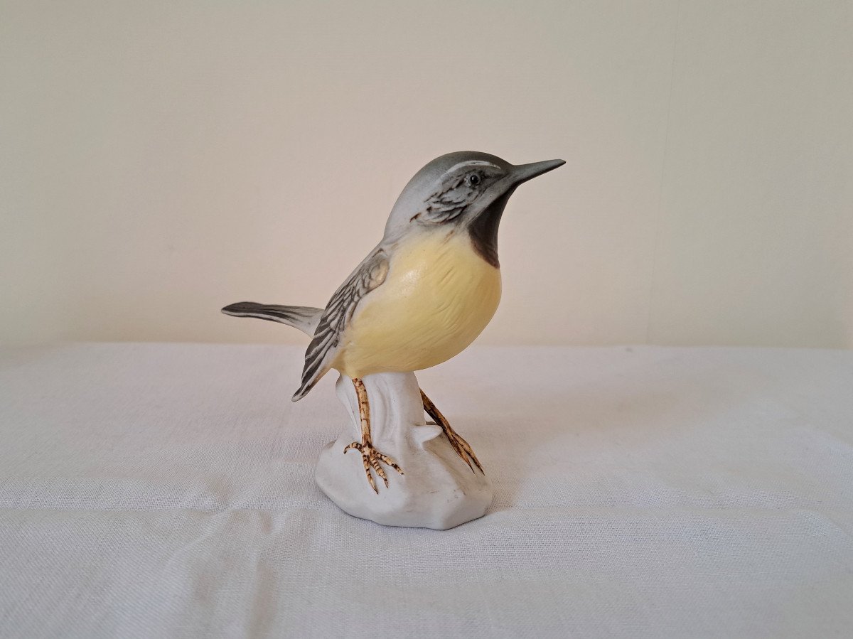 Bergeronnette Des Ruisseaux Oiseau En Porcelaine Allemande Karl Ens-photo-4