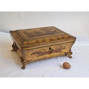 19th Century Painted Wooden Box