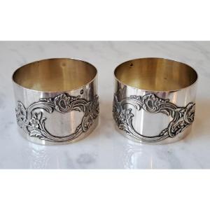 Pair Of Solid Silver Napkin Rings