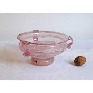 Murano – Coupe En Verre Rose « A Scavo »