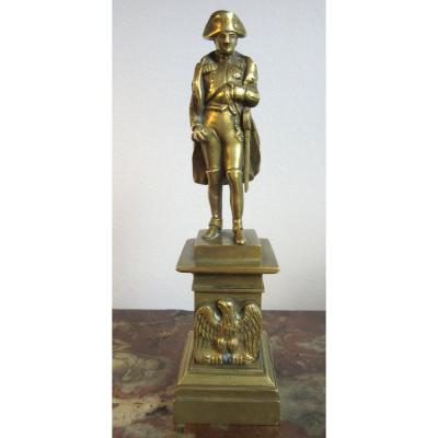 Statuette Empereur Napoléon Ier en pied En Bronze Doré
