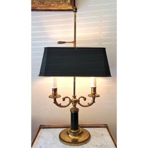 Lampe Bouillotte Aux Cornes d'Abondance De Style Directoire