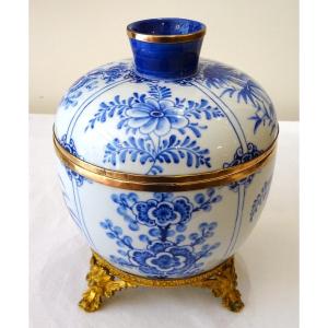 Pot à gingembre en porcelaine "bleu et blanc" de Chine 