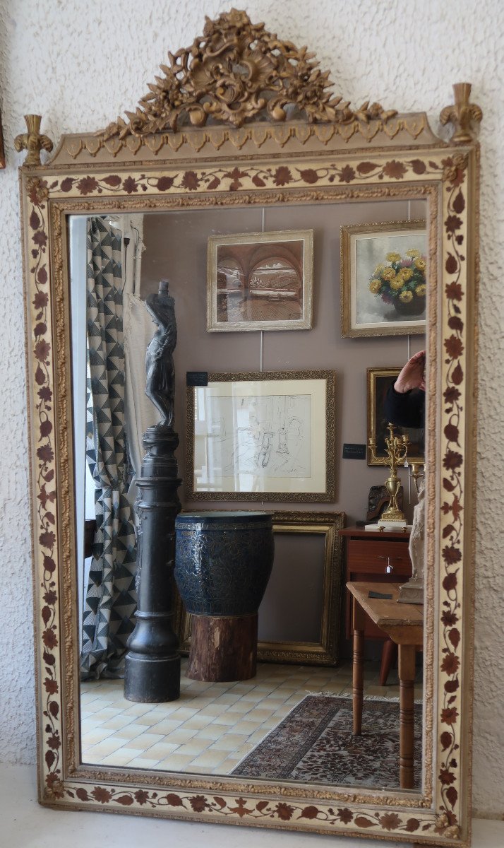 Mirror In Wood Marquetry 1900