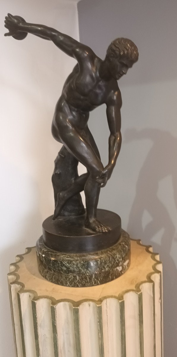 Bronze Sculpture Grand Tour Discobolus Myron Antiquity