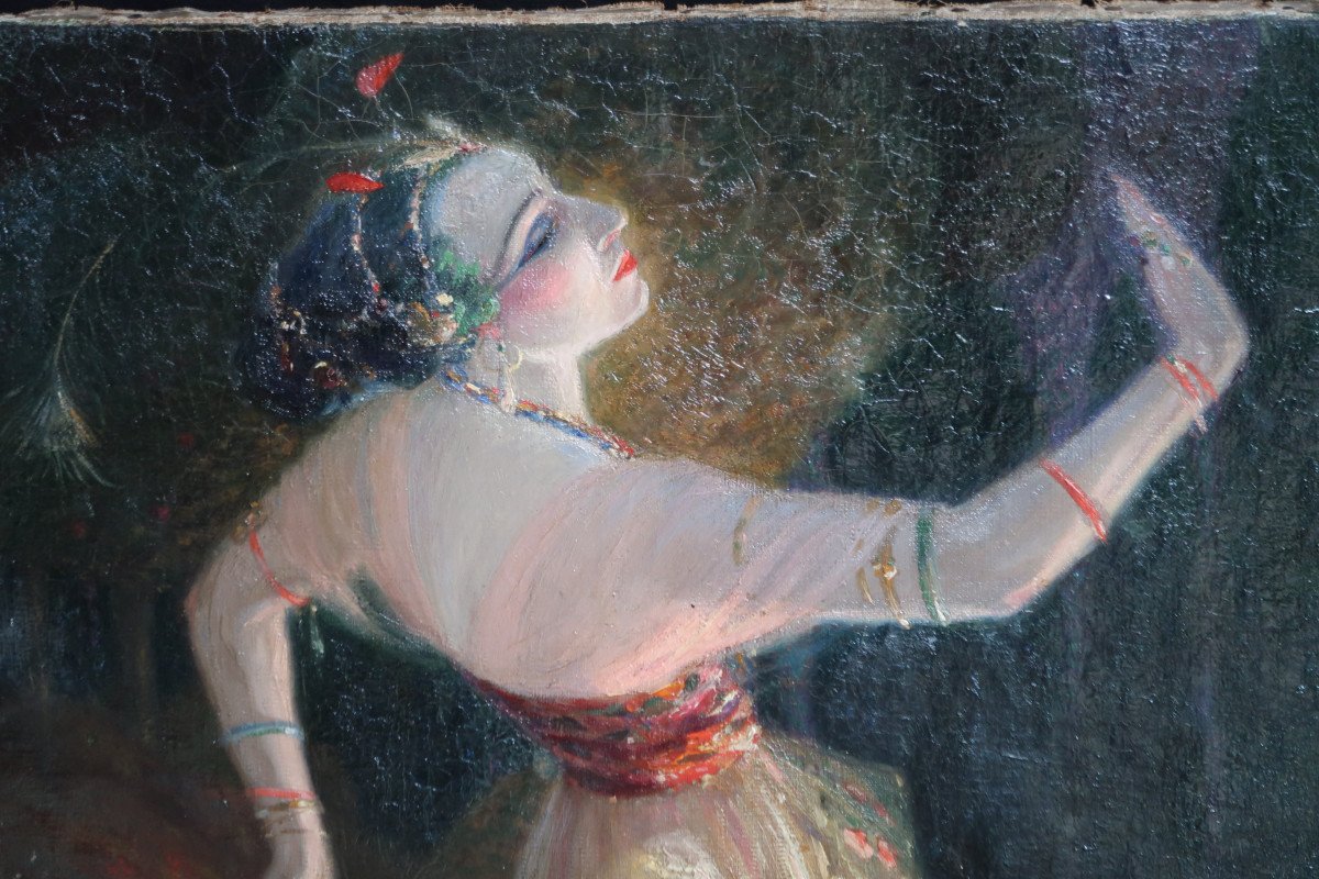 Tableau 1914 La Danseuse Orientale Pinchon-photo-2