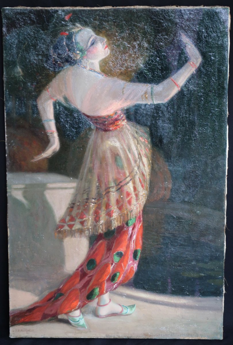 Tableau 1914 La Danseuse Orientale Pinchon