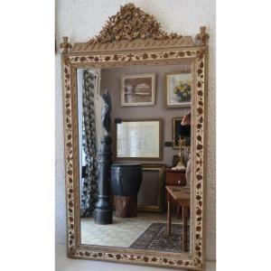 Miroir En Marquetterie De Bois 1900