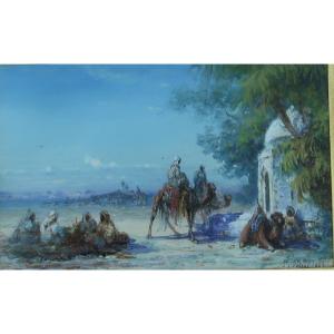 Paul Pascal Gouaches Painting Old Orientalists