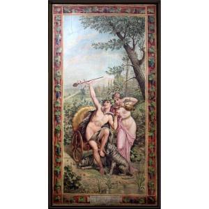 Tableau huile sur toile Bacchus le vin