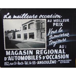 Angoulême - Automobilia - Maquette publicitaire pour projections cinéma - PPP Fressangeas