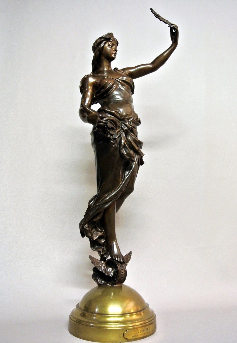 "la Fortune" Didier Debut, 19th Century Bronze-photo-3