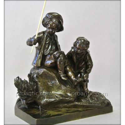 "Partie De Pêche" Bronze De Gechter