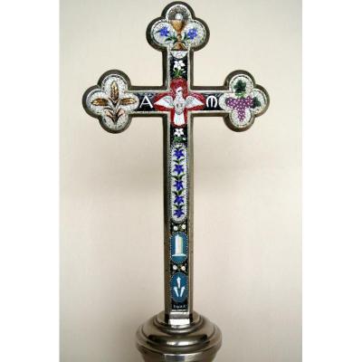 Crucifix Orné De Micro-mosaïque