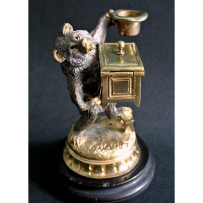 Bear Scholar, Bronze Statuette.