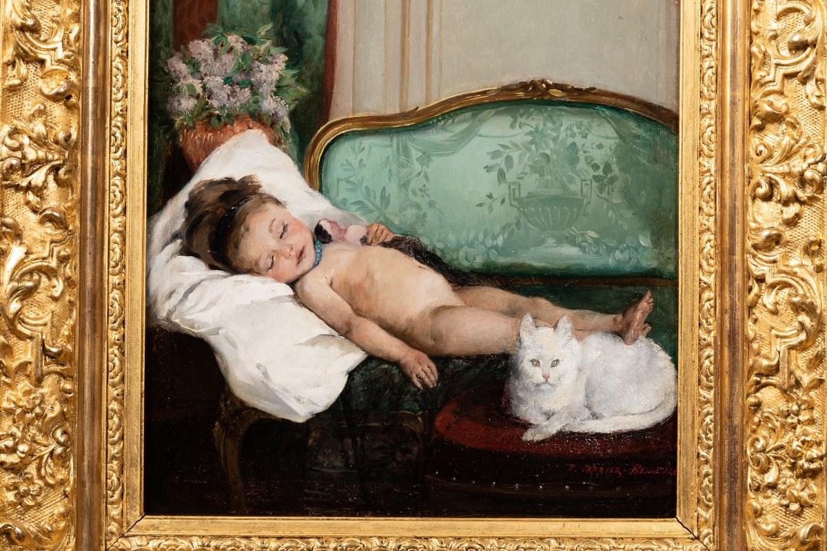 Enfant Dans Le Salon - Pierre Carrier-belleuse (1851-1932)-photo-2