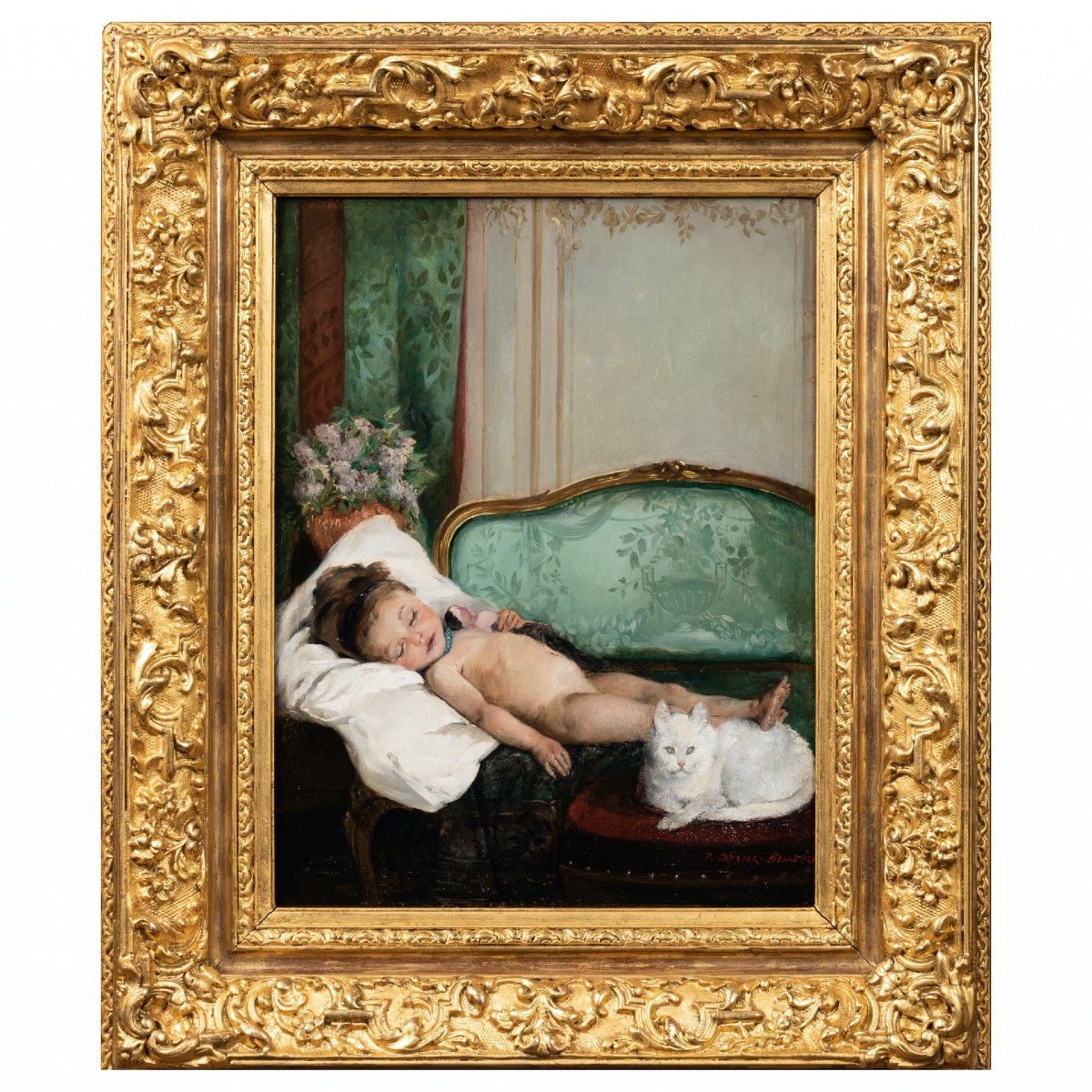 Enfant Dans Le Salon - Pierre Carrier-belleuse (1851-1932)