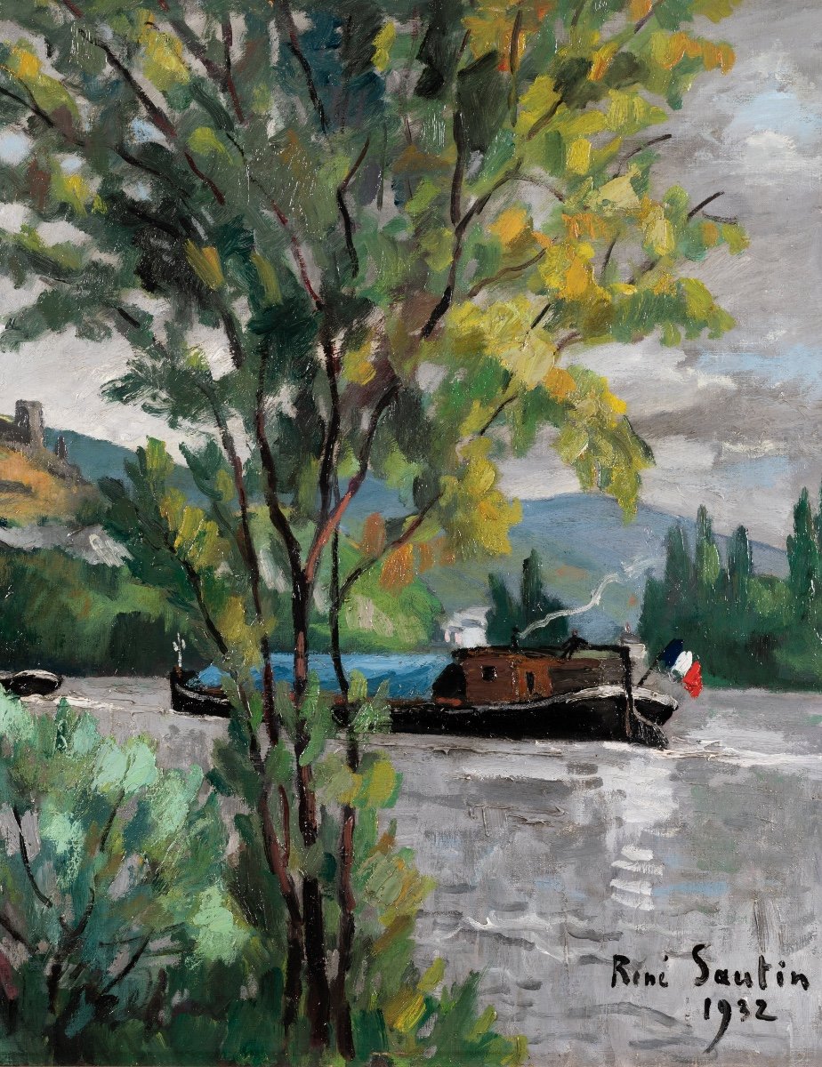 René Sautin (1881-1968) - La Seine Aux Andelys-photo-3