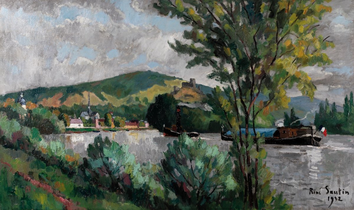 René Sautin (1881-1968) - La Seine Aux Andelys-photo-4