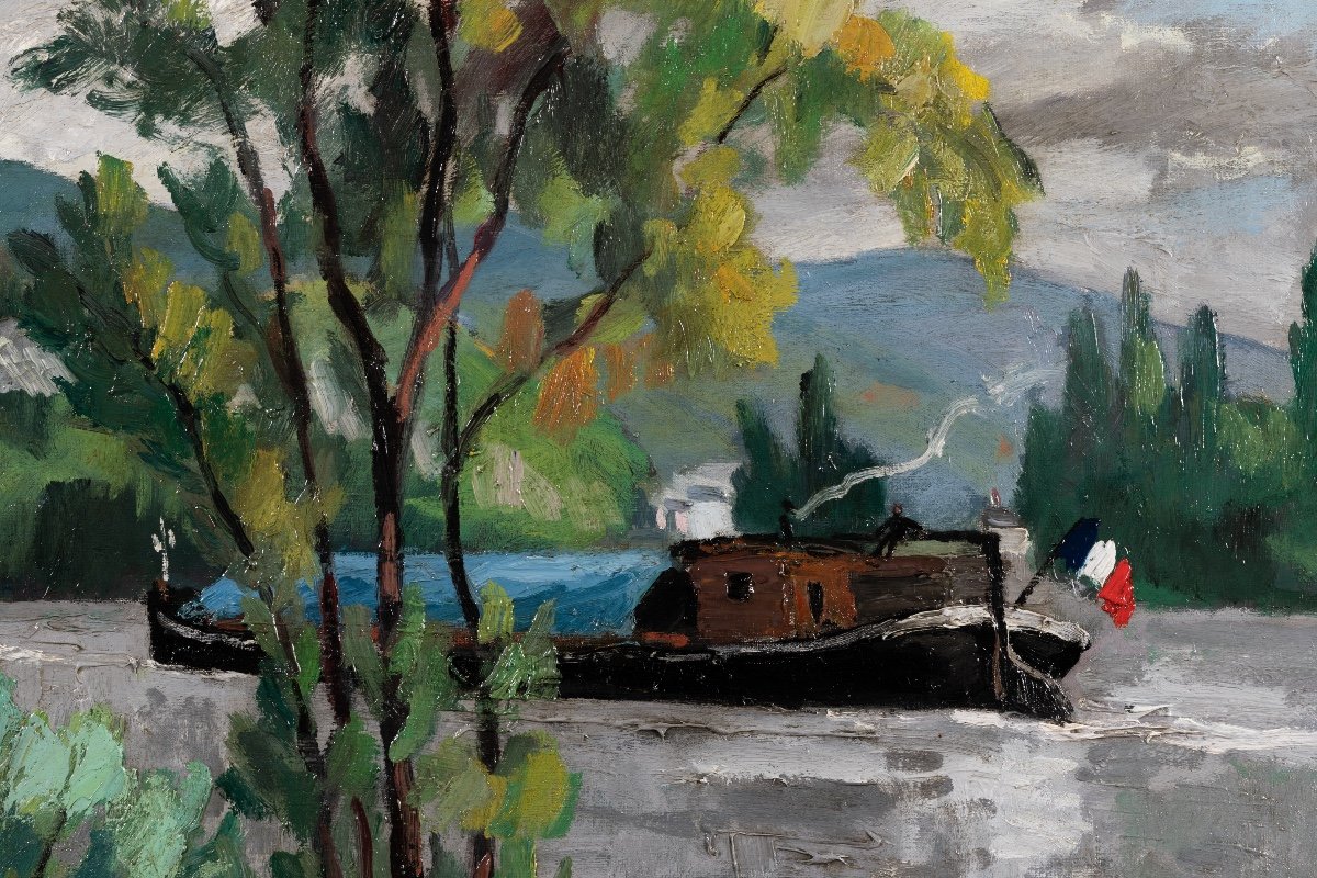 René Sautin (1881-1968) - La Seine Aux Andelys-photo-4