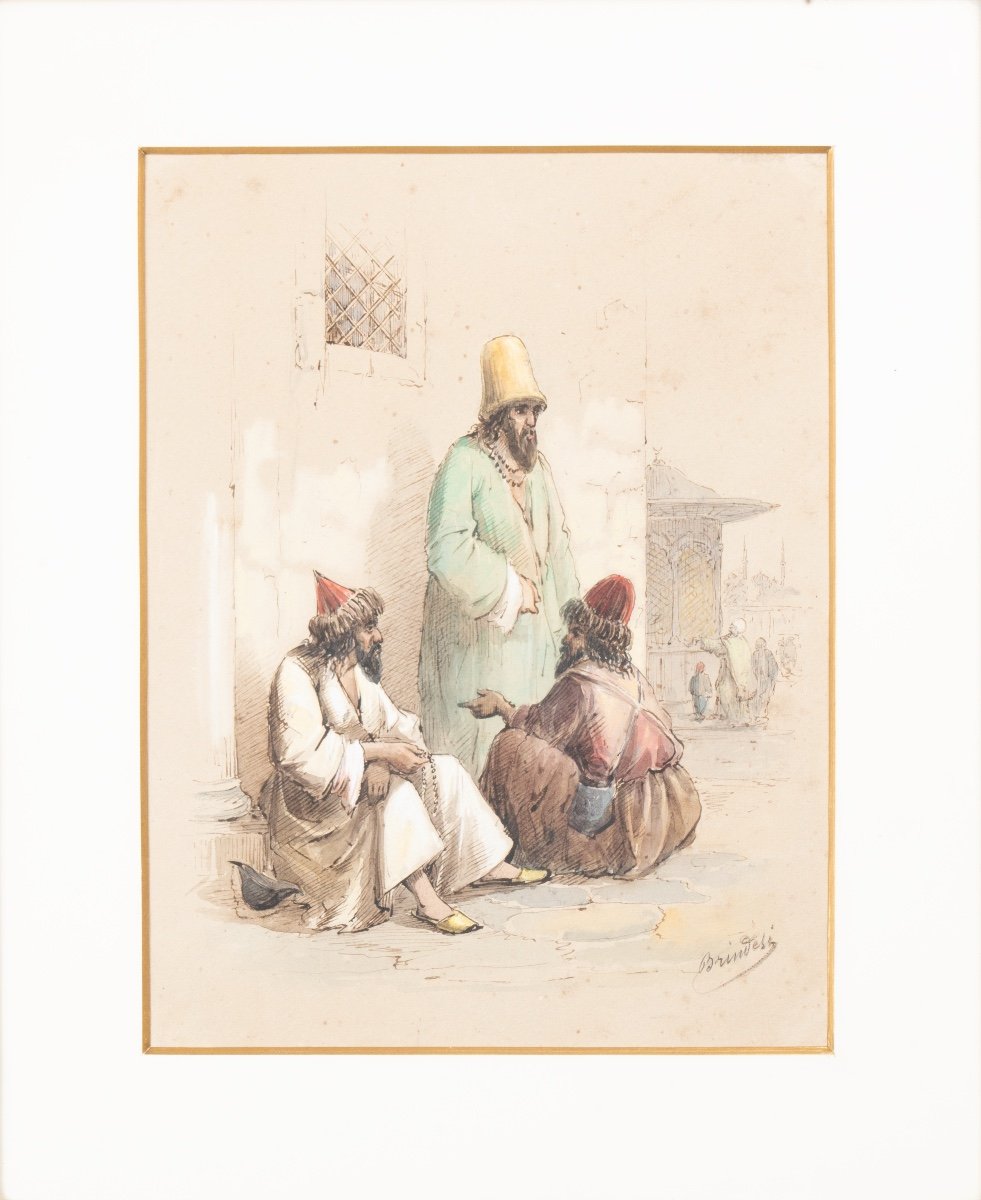 Hommes Turcs, Giovanni Jean Brindesi (1826 – 1888)