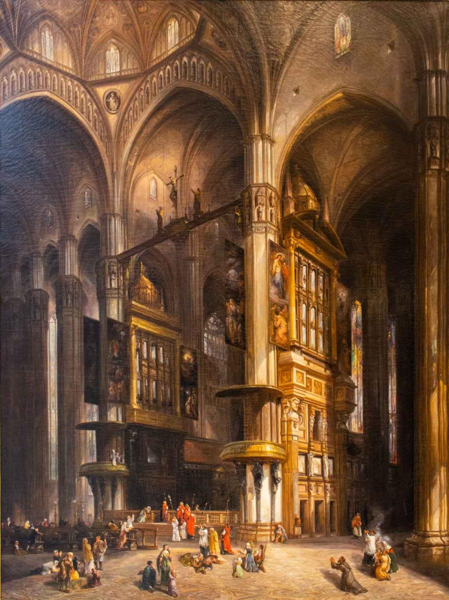 Intérieur De La Cathédrale De Milan - Louis-désiré Thienon ((1812- Après 1881)-photo-2