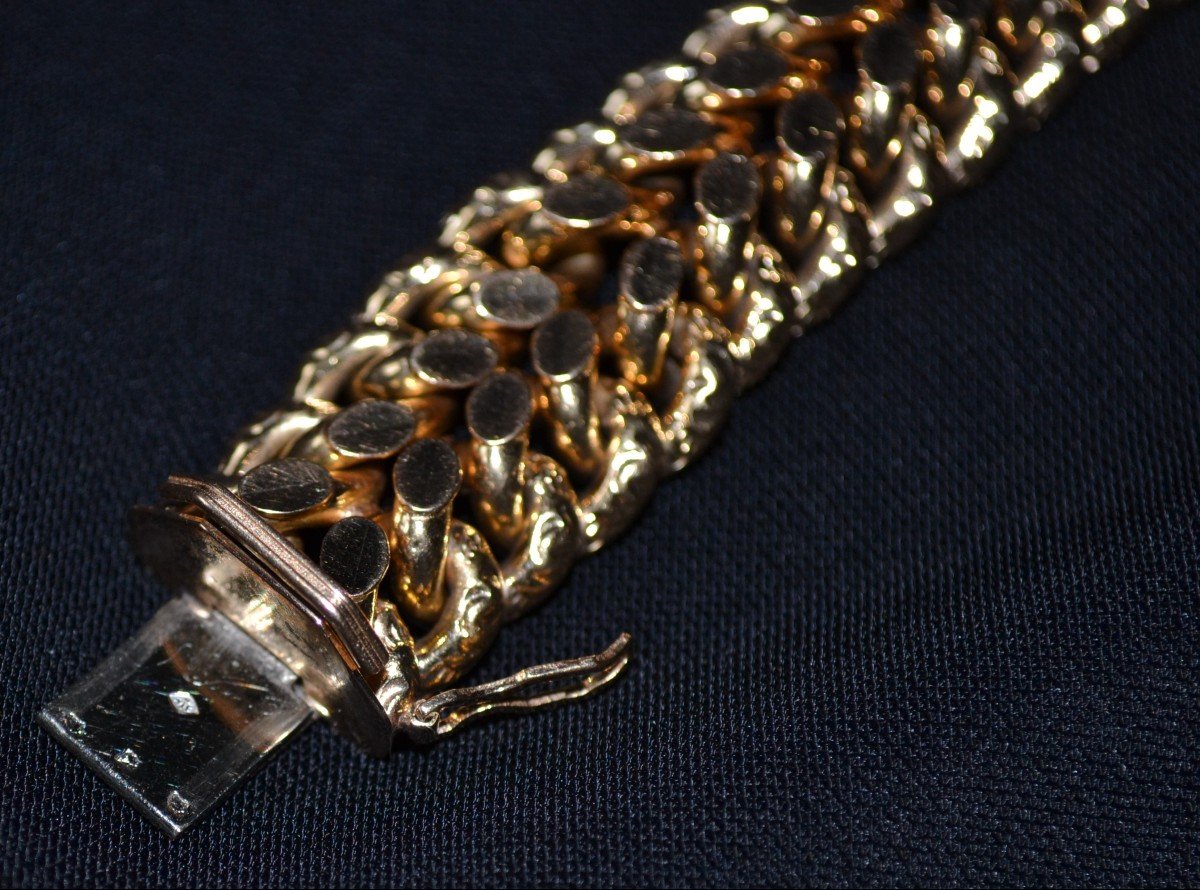 Bracelet Maille Américaine Or 18 Carats - 36g-photo-2