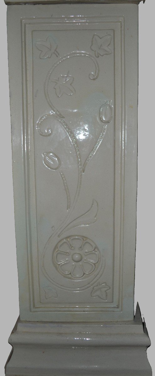 Suite De 4 Importantes Colonnes En Terre Cuite - Période Art Nouveau - Estampillées Oustau -photo-1