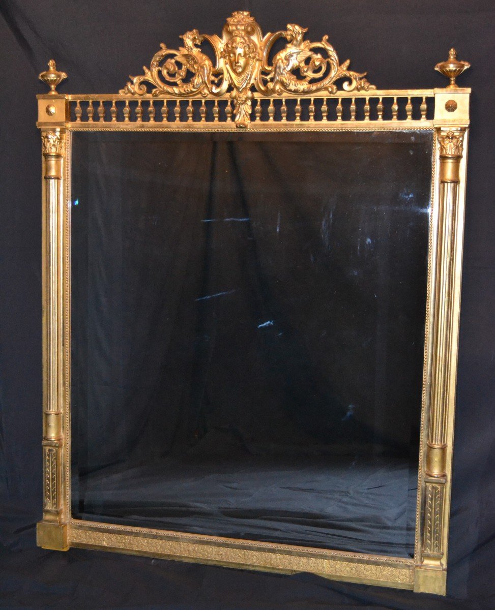 Grand Miroir De Style Louis XVI - XIXème Siècle-photo-1