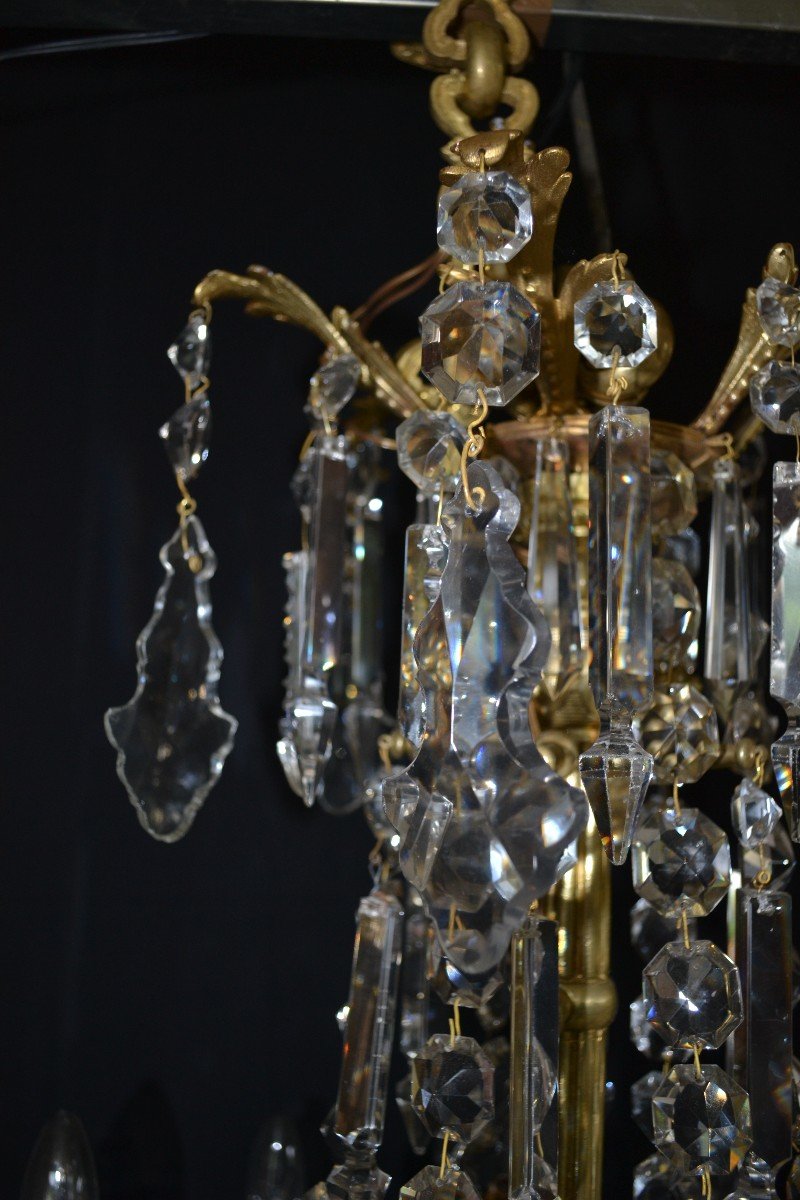 Important Chandelier With Tassels - 19th Century - 18 Points Of Light-photo-4