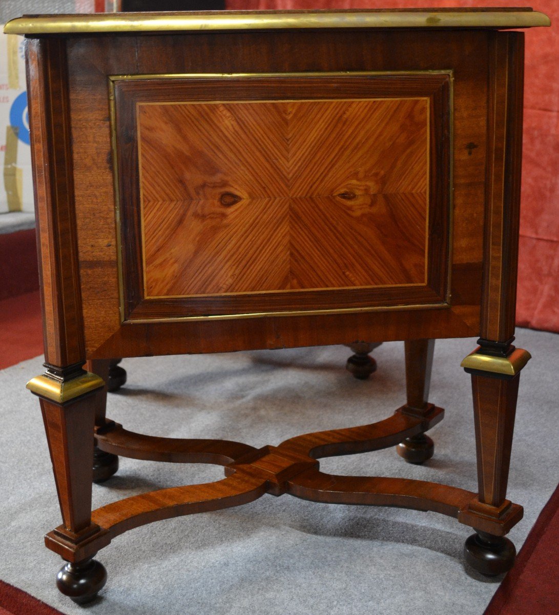 Mazarin Desk Late Nineteenth In Marquetry-photo-3