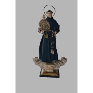 19th Century Carved Wood - Saint Anthony Of Padua