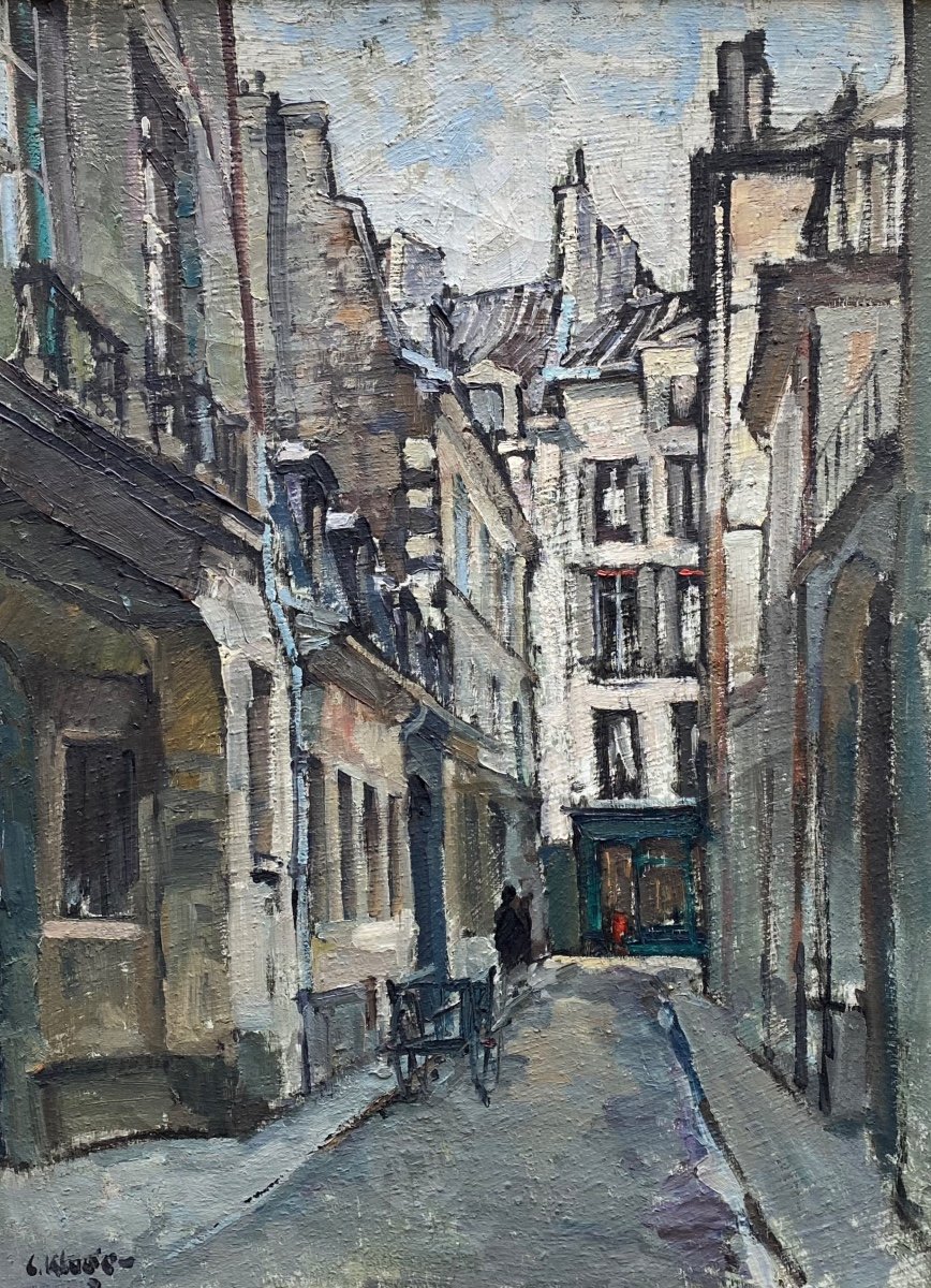 Constantin Kluge (1912-2003) Alley Of Old Paris Russia 