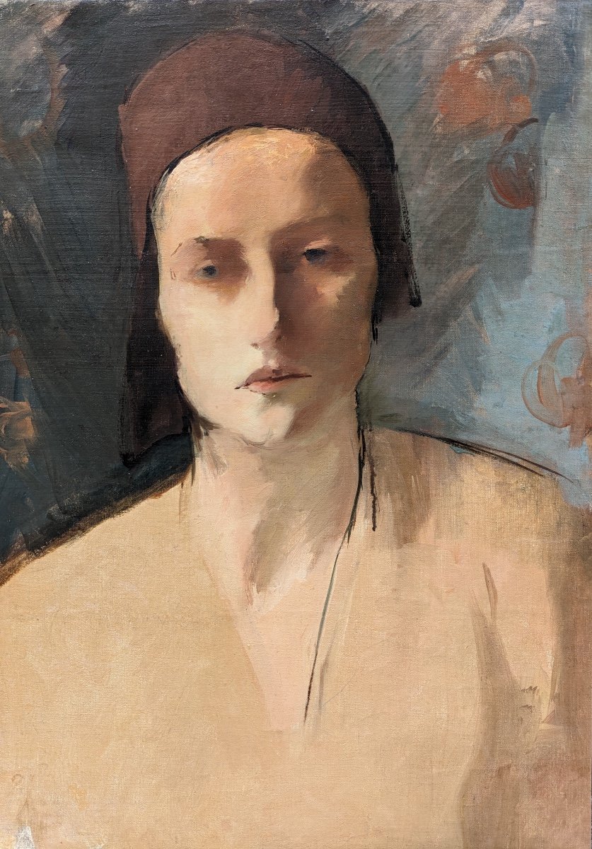 Adolf Milich (1884-1964) Femme à La Coiffe Pologne