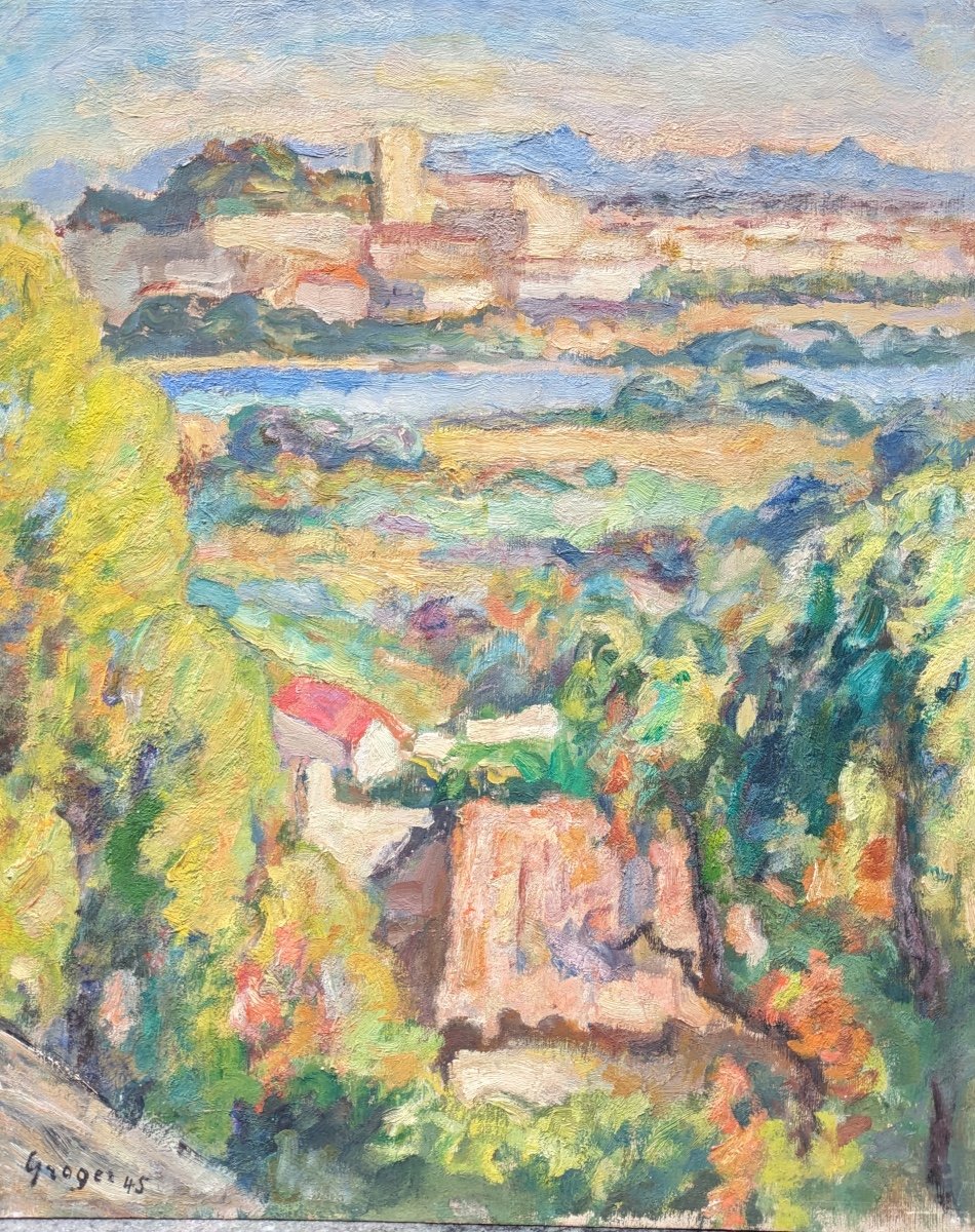 Kurt Groger (1905-1952) Vue d'Avignon -photo-2