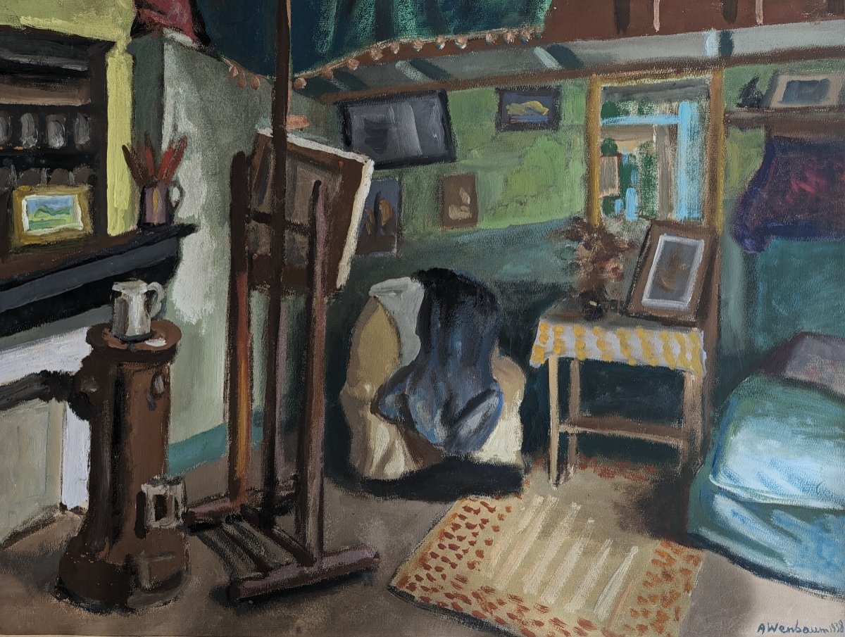 Abraham Weinbaum (1890-1943) View Of The Artist's Studio 